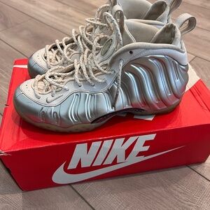 Nike Foamposite Chrome Silver Shoes